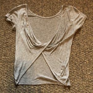 Grey Cross Back Shirt
